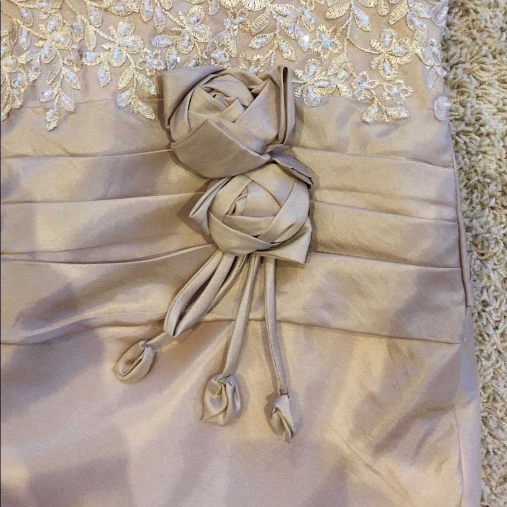 Gorgeous gold beautifully detailed tube dress - Picture 5 of 6